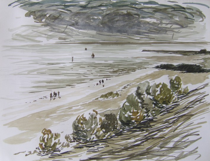 68  La plage  Vasouy. Honfleur