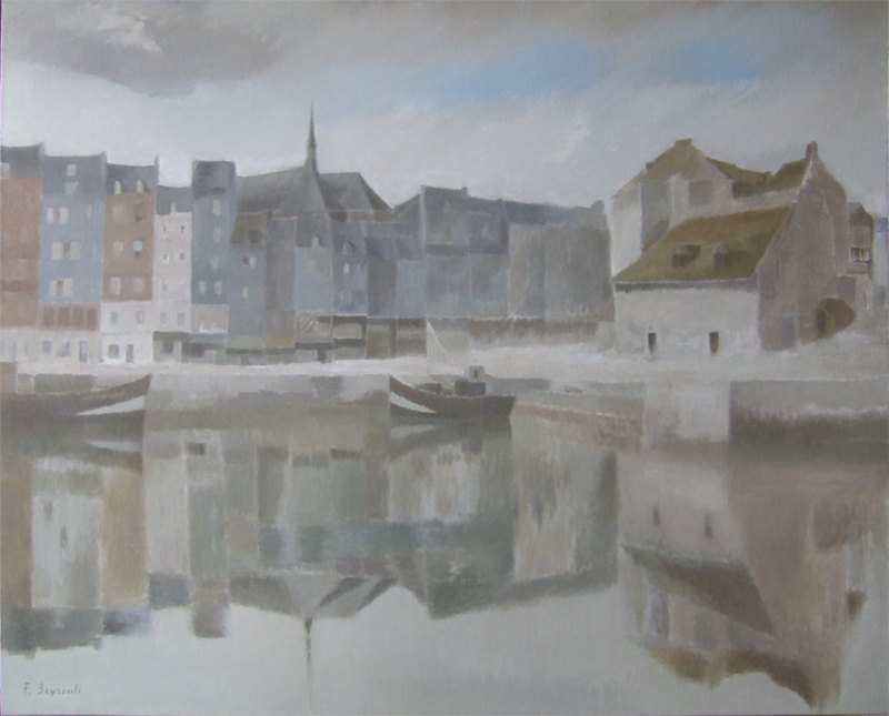 15 Honfleur - Reflets dans le Vieux Bassin